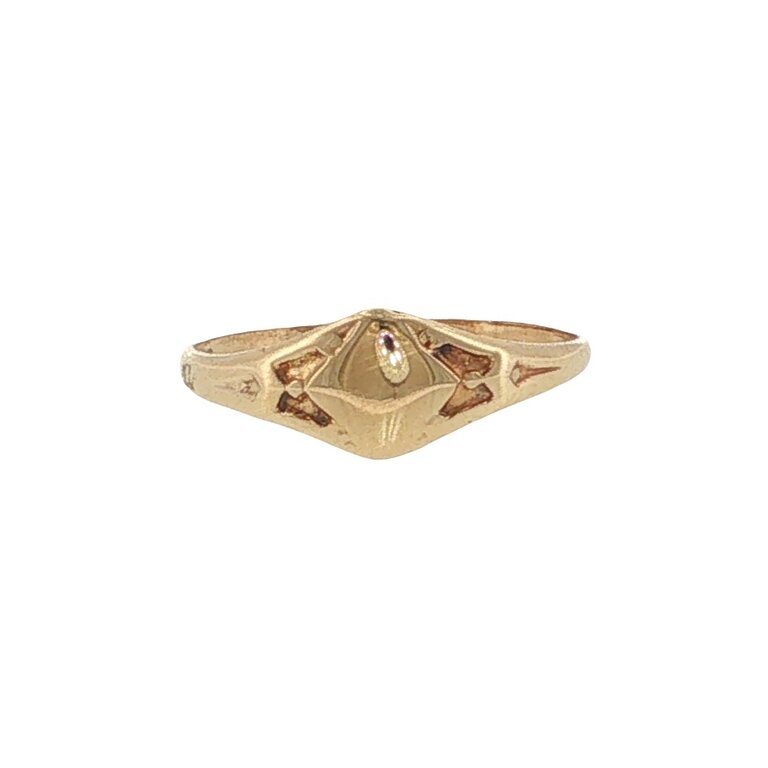 Estate Collection Estate 10K Yellow Gold Baby Signet Ring