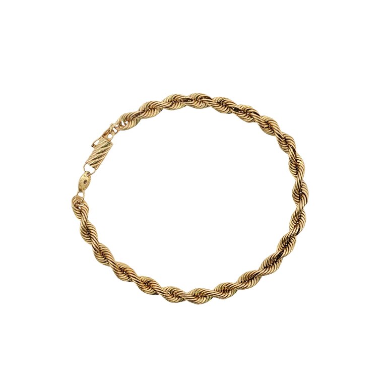 Estate Collection Estate 14K Yellow Gold Rope Bracelet