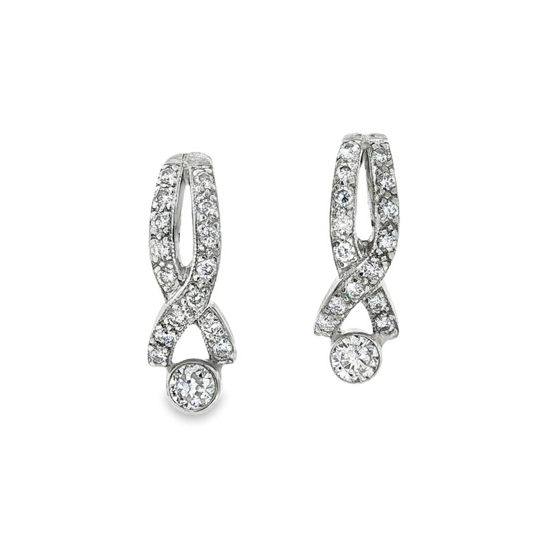 Estate Collection Estate White Gold Diamond Earrings