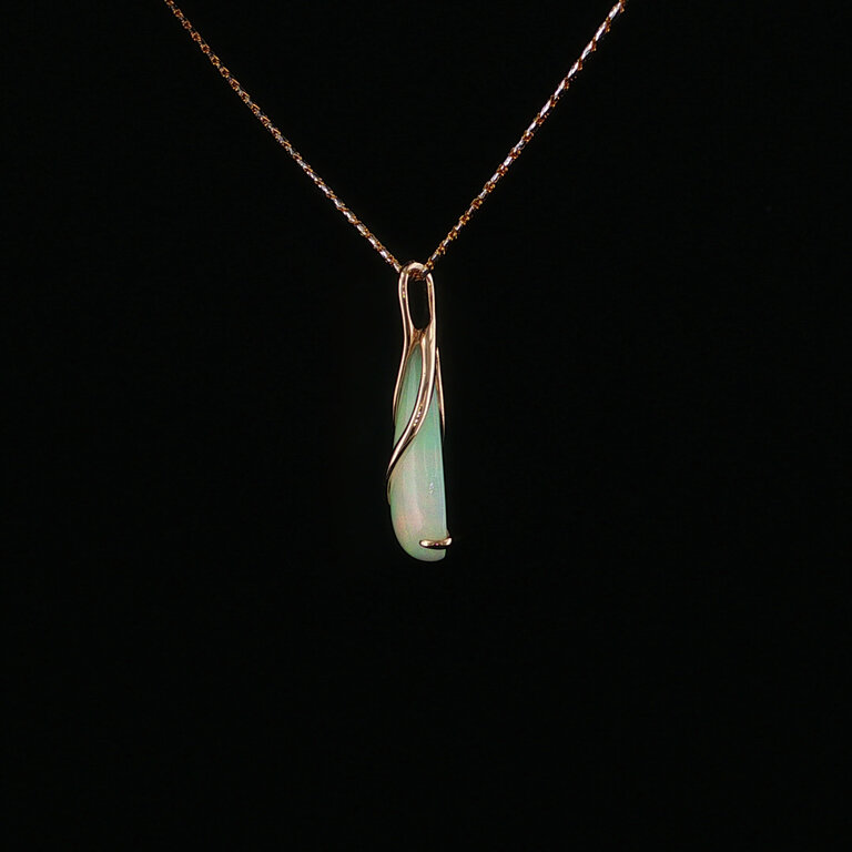 Expressions Jewelers Teardrop Opal Wire Wrap Pendant
