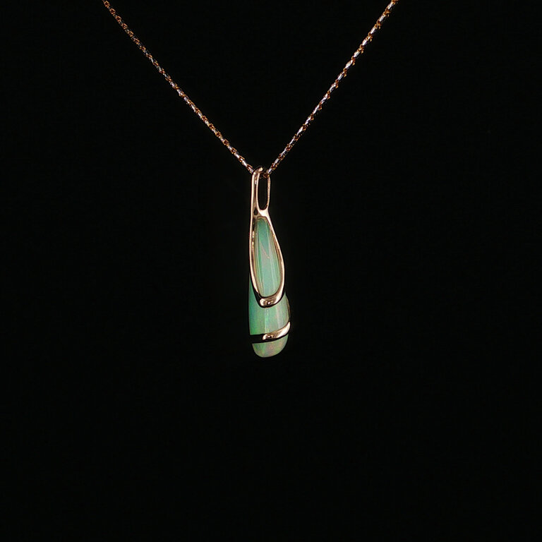 Expressions Jewelers Teardrop Opal Wire Wrap Pendant