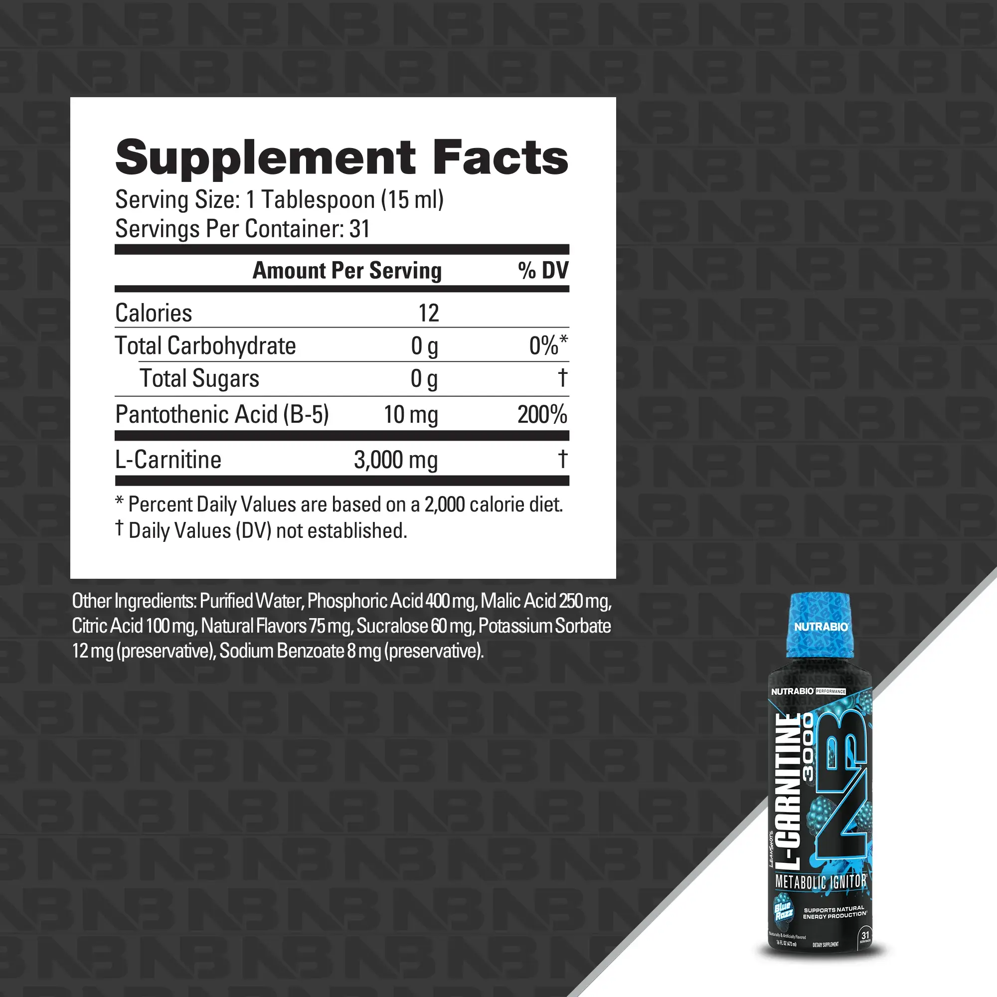 NutraBio NutraBio LeanShots L-Carnitine