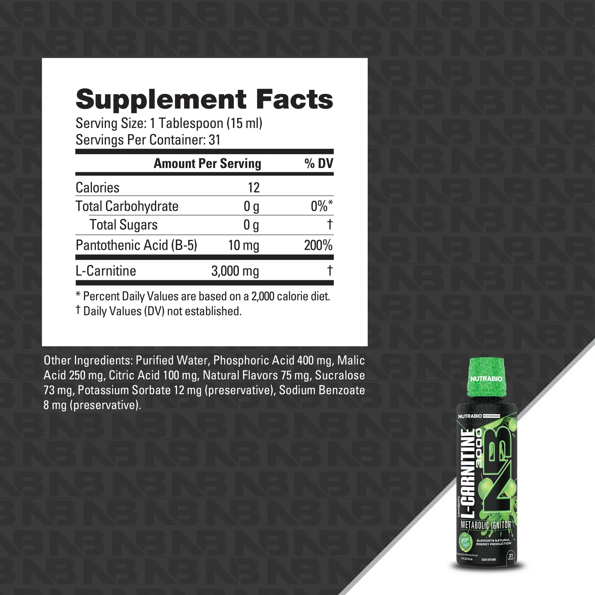 NutraBio NutraBio LeanShots L-Carnitine
