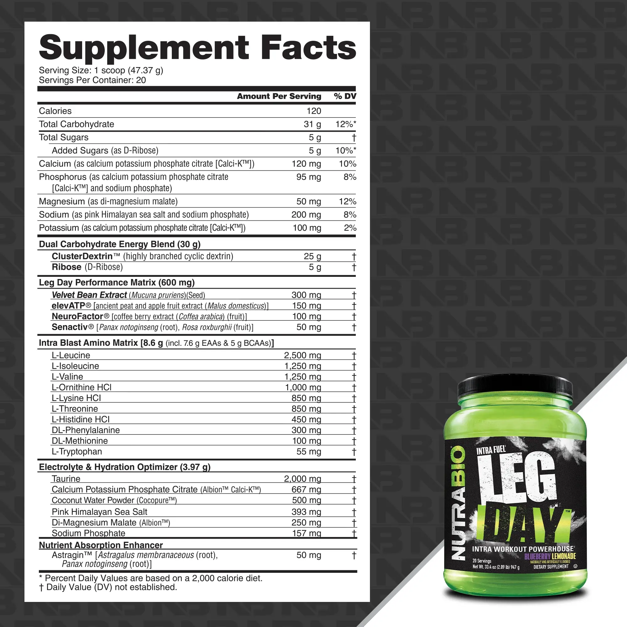 NutraBio NutraBio Leg Day