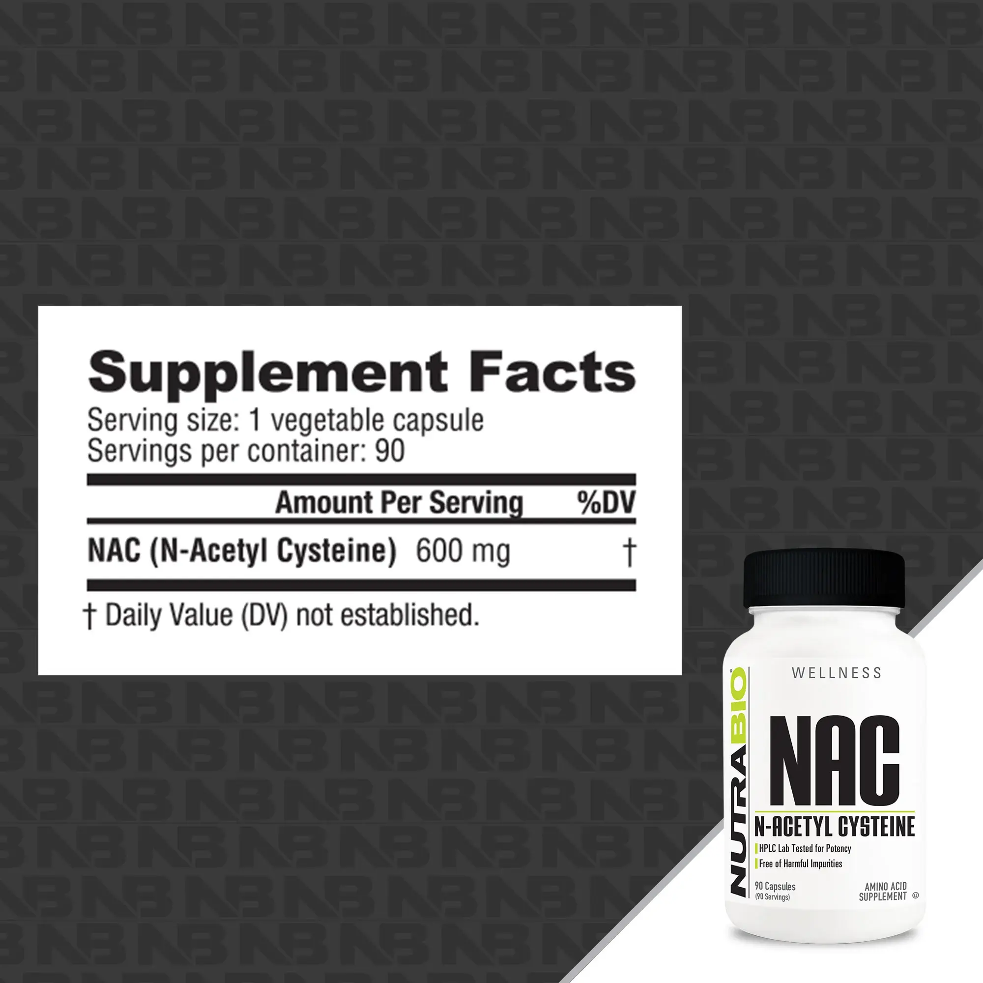 NutraBio NutraBio NAC 600mg Caps