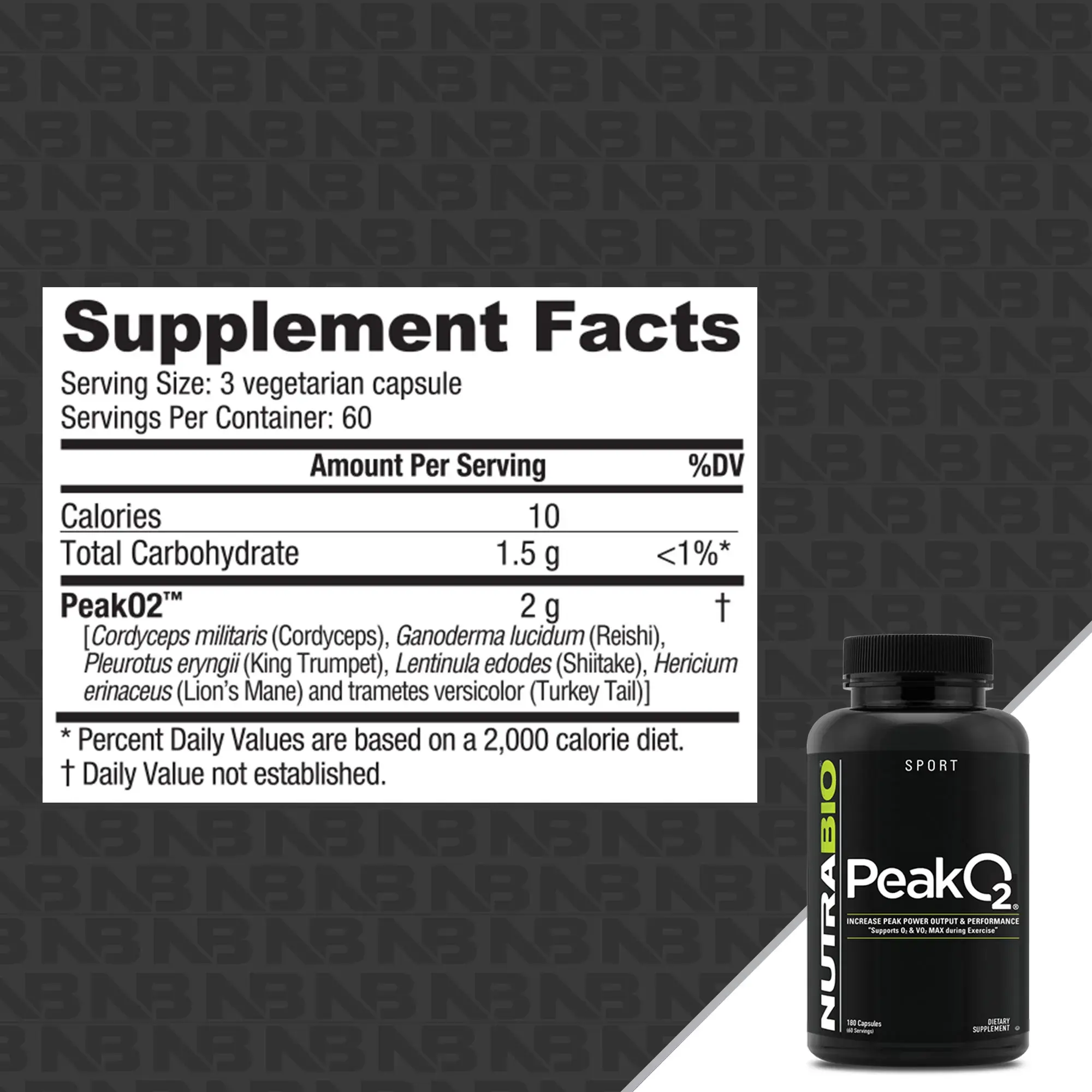 NutraBio NutraBio Peak O2 caps