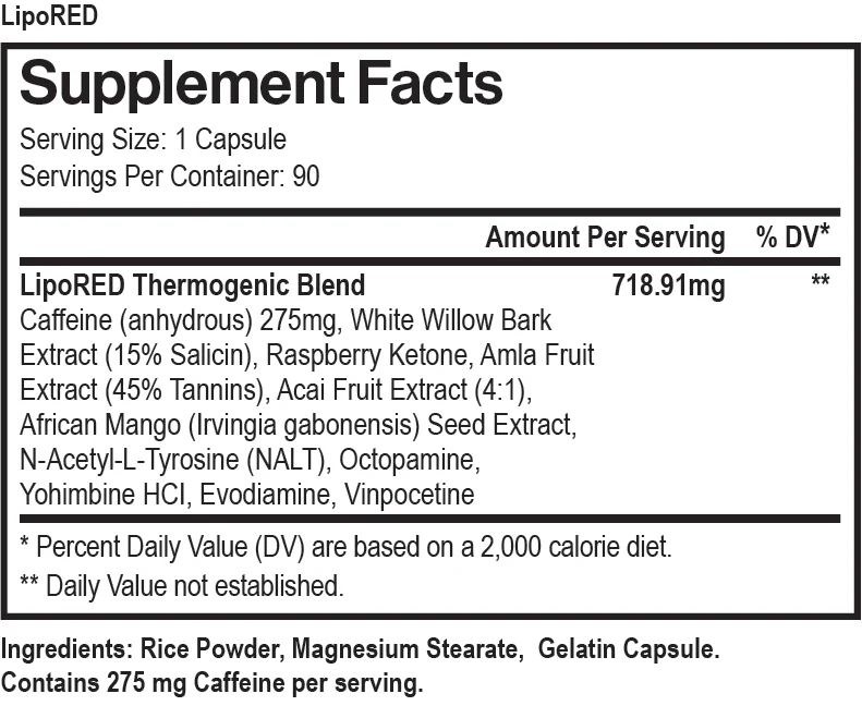 Max Muscle Lipo Red