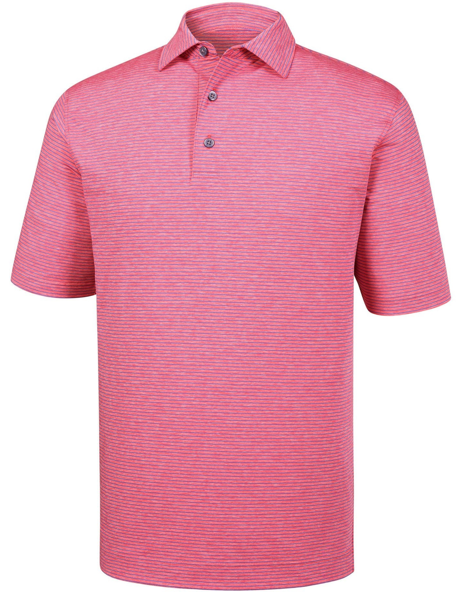 FootJoy Heather Pinstripe Lisle Self Collar - Island View Golf Club Logo on Left Chest