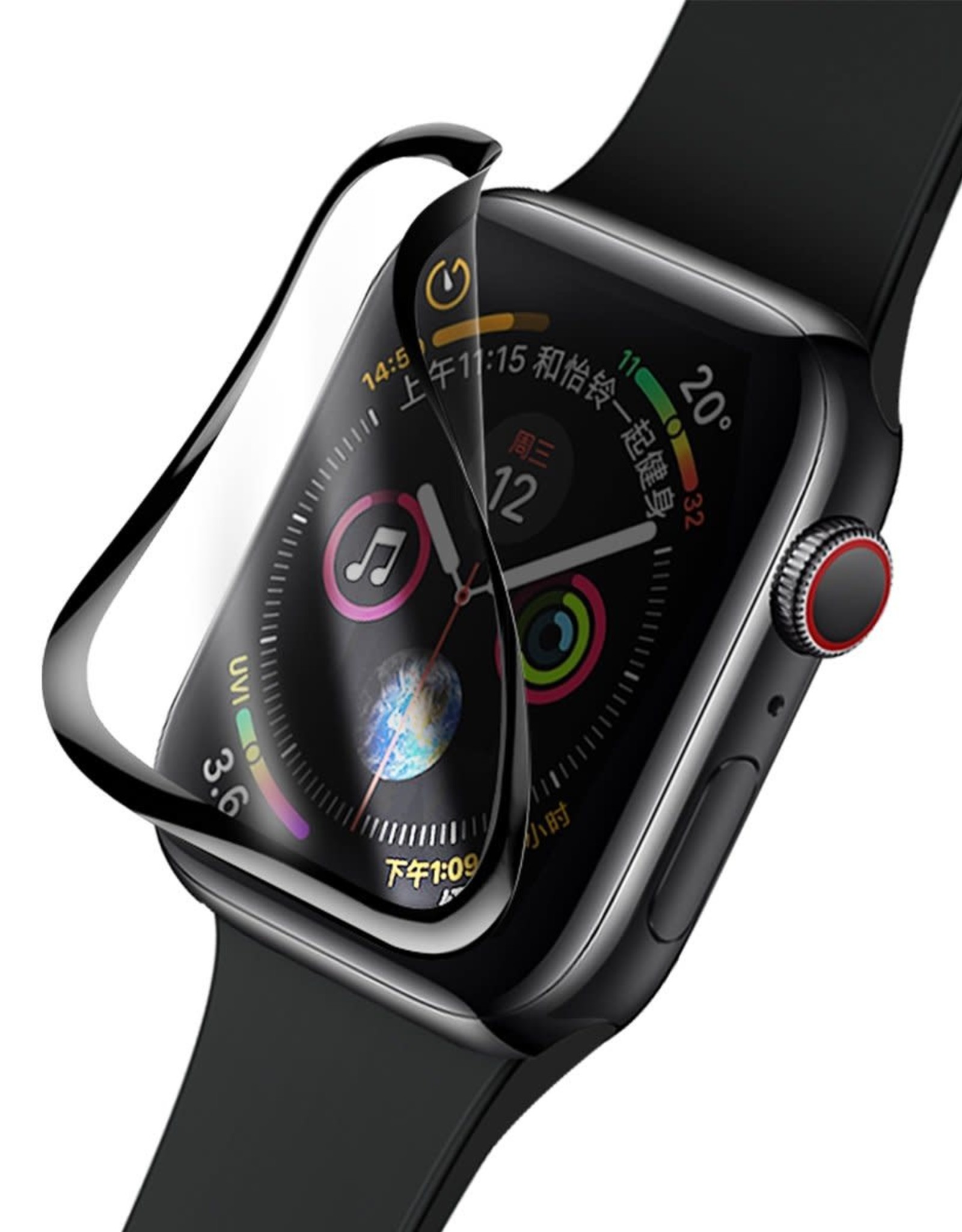 Baseus Baseus Tempered Glass Full Coverage Tempered Glass Protector For Apple Watch 40mm