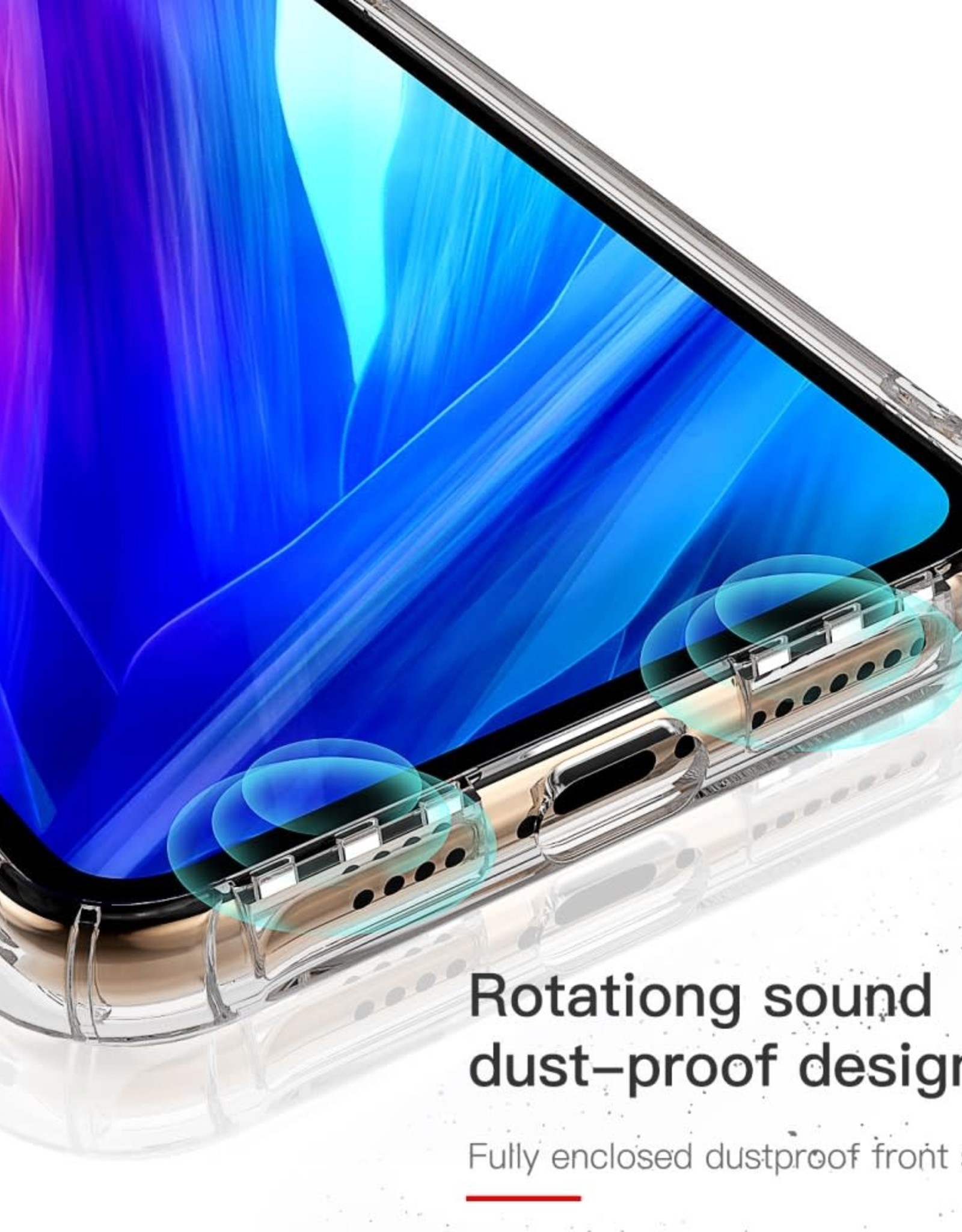 LEEU DESIGN Air Cushion Shockproof TPU Shell Cover for iPhone 11 Pro 5.8 inch (2019) - Clear