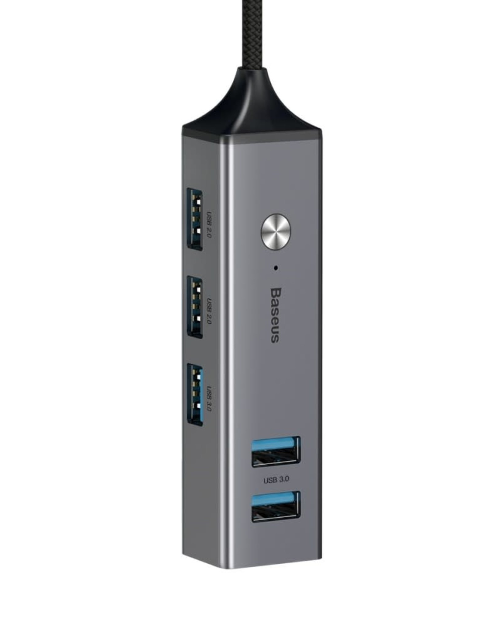 Baseus BASEUS 5 USB Ports USB Hub Type-C to USB3.0 x 3 + USB2.0 x 2 Cube Hub Adapter Converter - Dark Grey