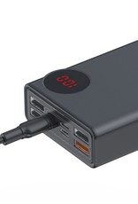 Baseus Power Bank 4 USB Port w/ LED Display 30000 mAh Black
