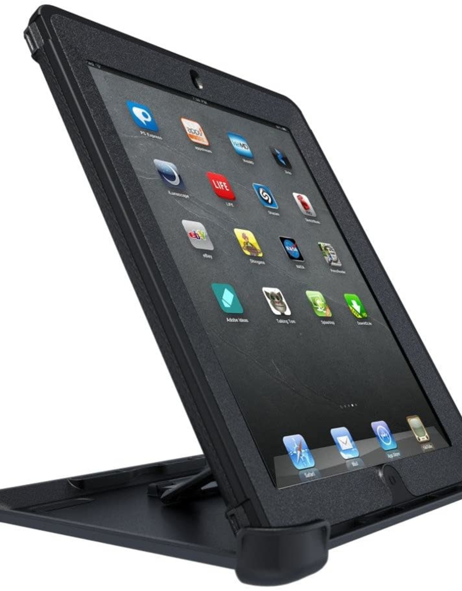 OtterBox Defender Series Case with Screen Protector and Stand for iPad 4th Generation, iPad 2 and iPad 3 - Black