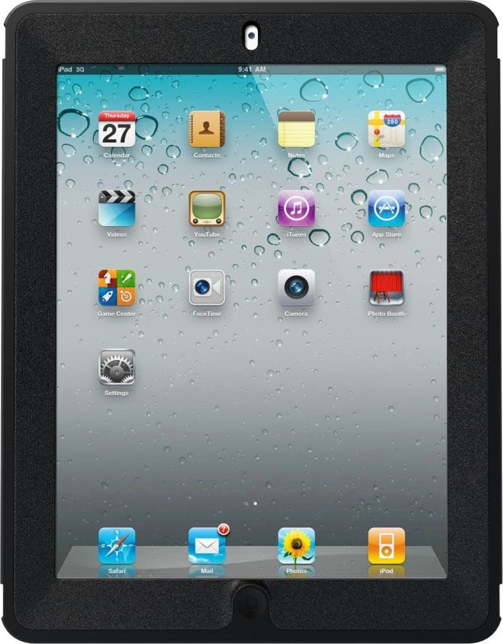 OtterBox Defender Series Case with Screen Protector and Stand for iPad 4th Generation, iPad 2 and iPad 3 - Black
