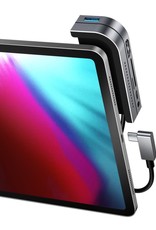 iPad Pro (2018) 11” & 12.9” 3rd Generation BASEUS Right Angle 6-in-1 Multifunctional Type-C HUB & Converter - Dark Grey