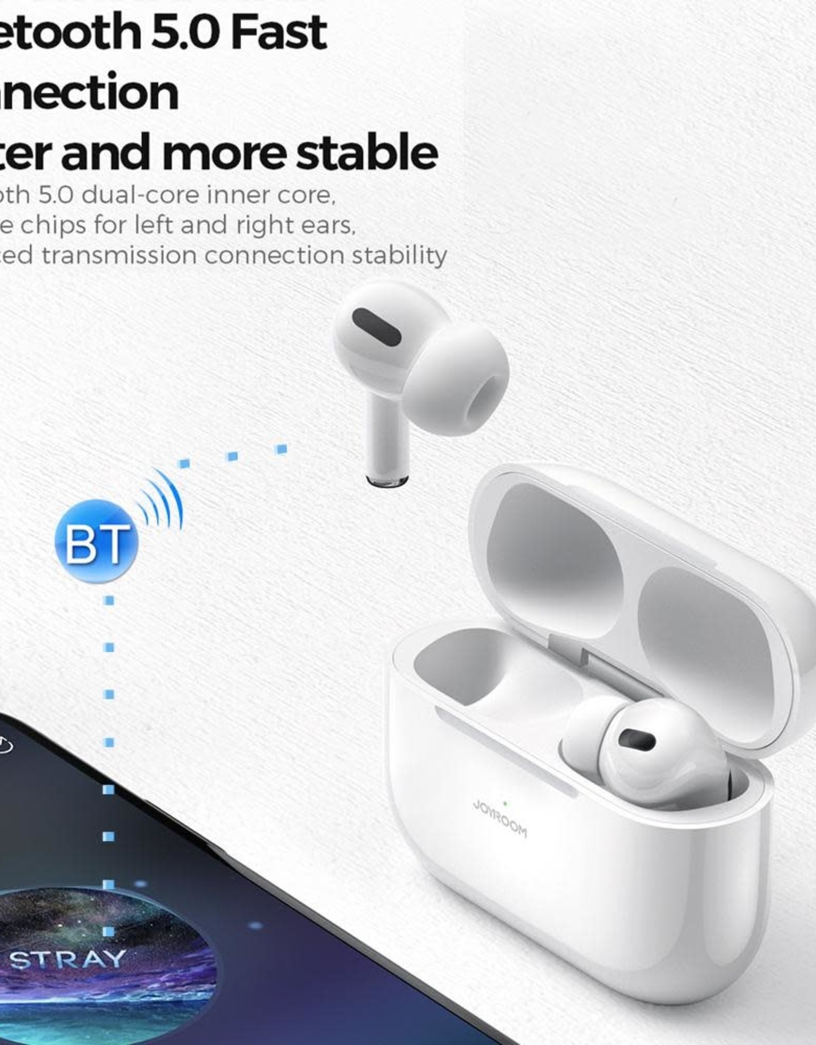 Joyroom JOYROOM AirPod JR-T03S Pro Bluetooth 5.0 ANC TWS Noise Reduction Bluetooth Earphone with Charging Case