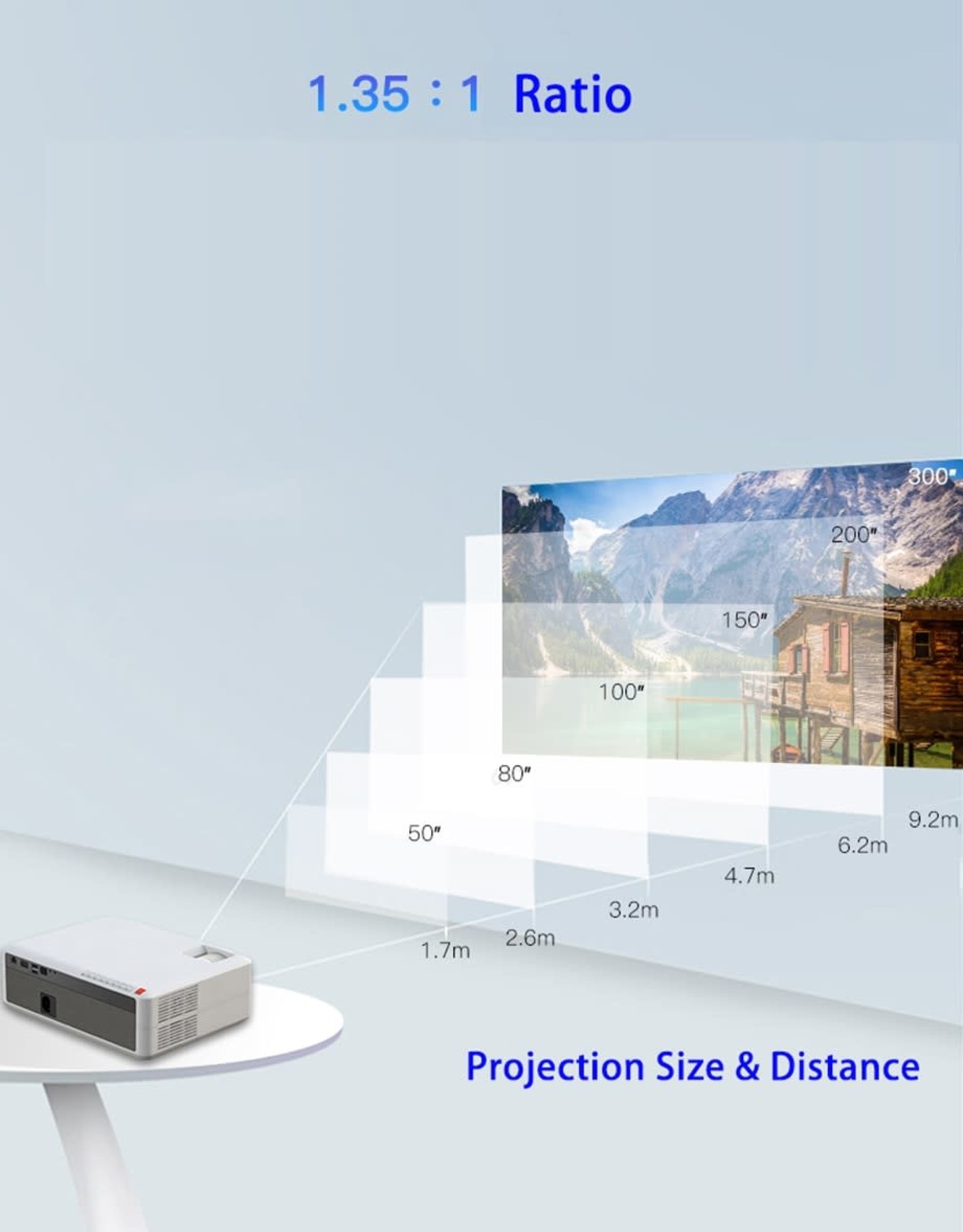 M19 FHD PORTABLE PROJECTOR  WLT9 Smart Android Projector