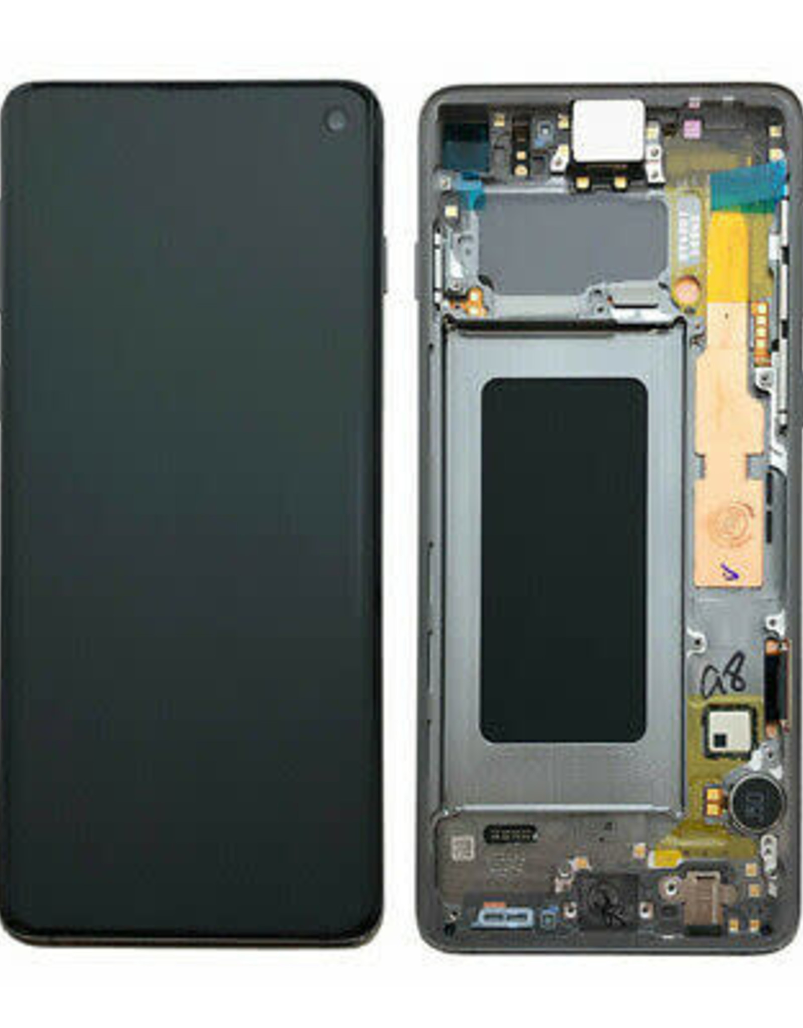 Samsung Samsung Galaxy S10 G973 OLED  Screen  Assembly Part with Frame - Prism/ Ceramic Black (parts)