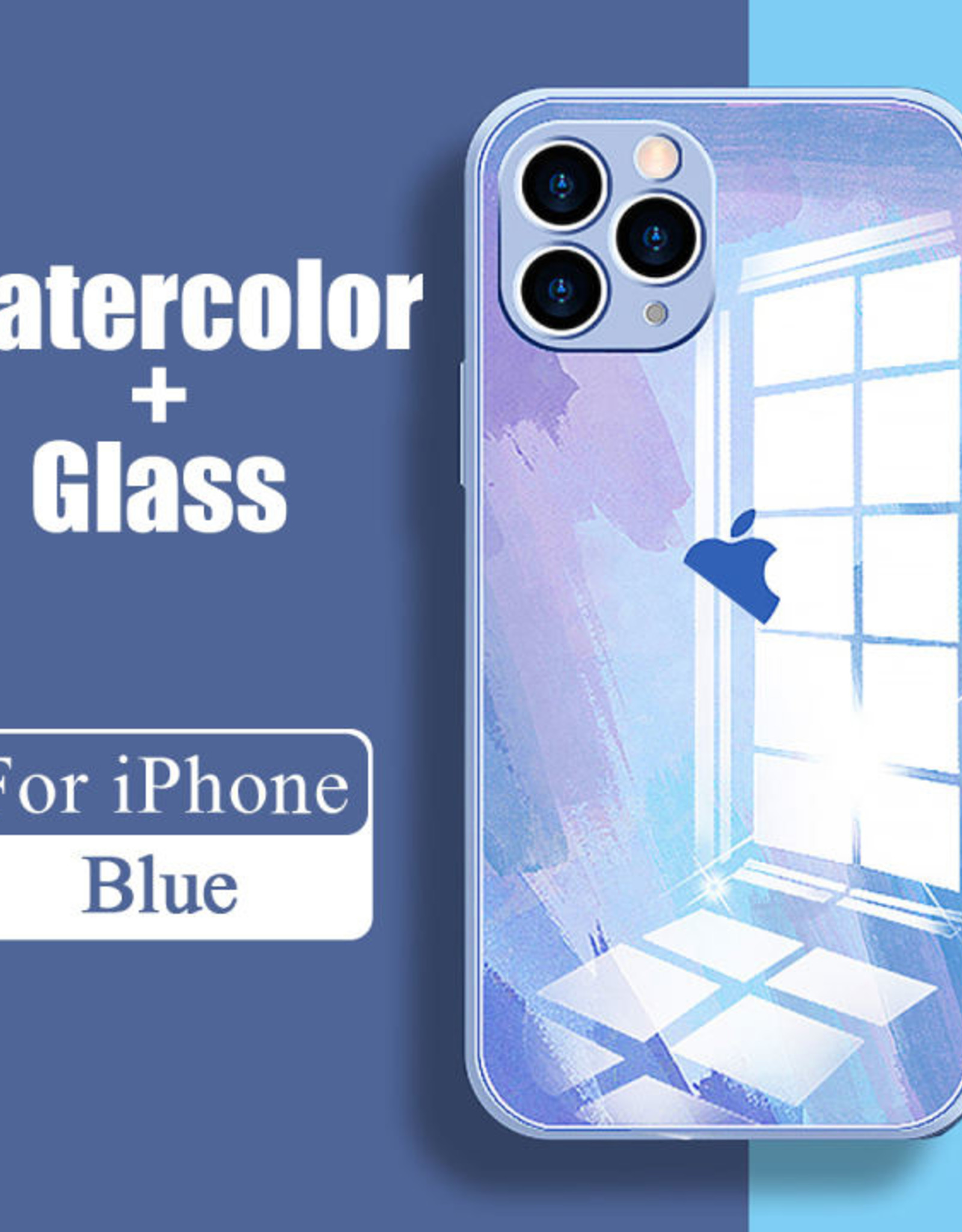 Watercolor Back Glass Case