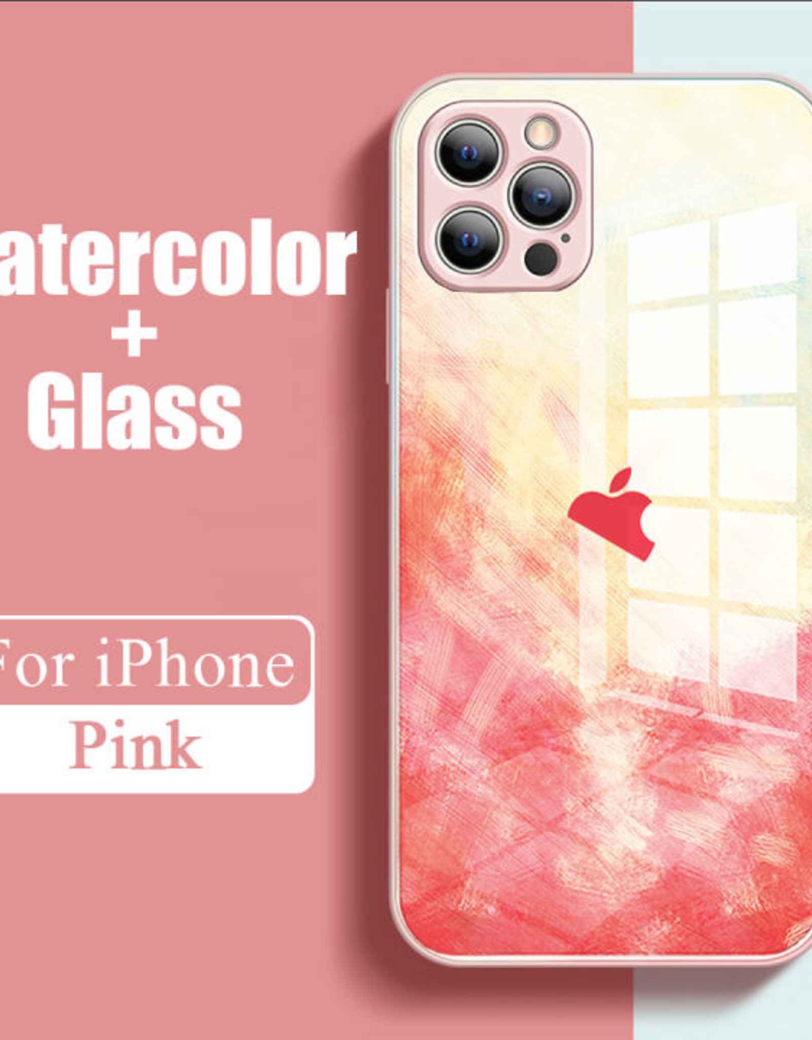 Watercolor Back Glass Case