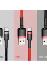 Baseus Baseus Cafule Cable USB For Type-C 2A 3m Gray+Black