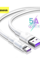 Baseus Baseus Double-Ring Huawei Quick Charge Cable USB For Type-C 5A 2m White