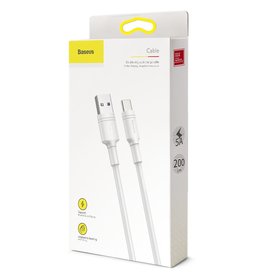 Baseus Baseus Double-ring Huawei Quick Charge Cable USB For Type-C 5A 1m White