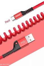 Baseus Baseus Fish Eye Spring Data Cable USB For Type-C 3A 1m Red