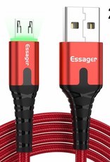 Essager ESSAGER Micro USB to USB Nylon Braided Data Charging Cord w/ LED Indicator 2m
