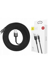 Baseus Baseus Cafule Cable USB For Lightning 1.5A 2M Gray+Black