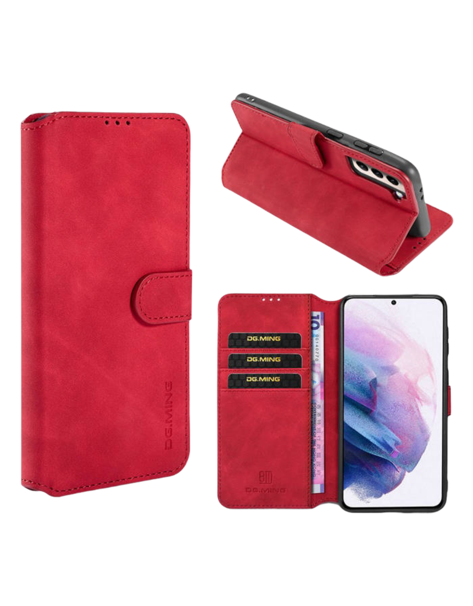 D.G. Ming DG.MING Removable Leather  Wallet Case Samsung Galaxy