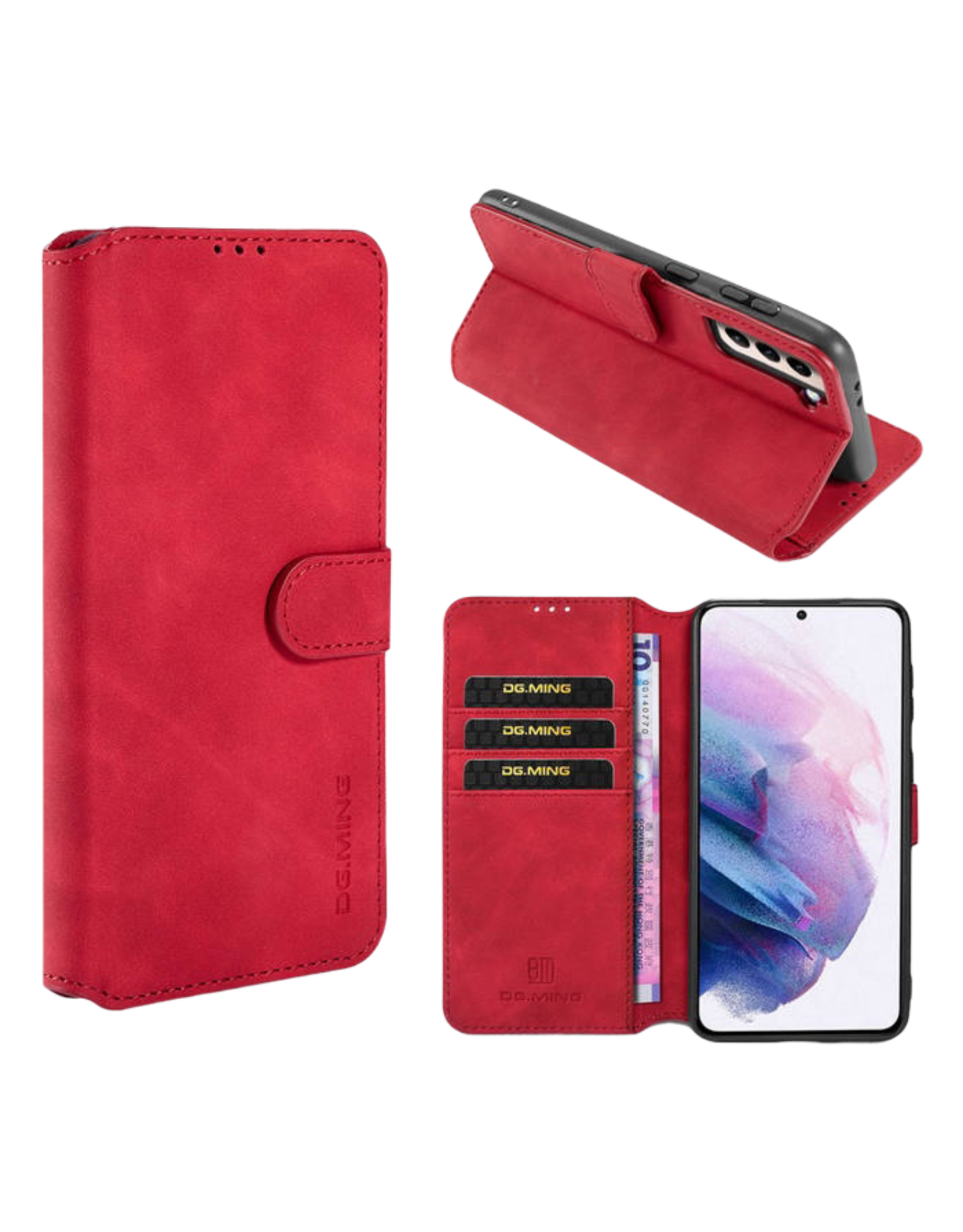 D.G. Ming DG.MING Removable Leather  Wallet Case Samsung Galaxy