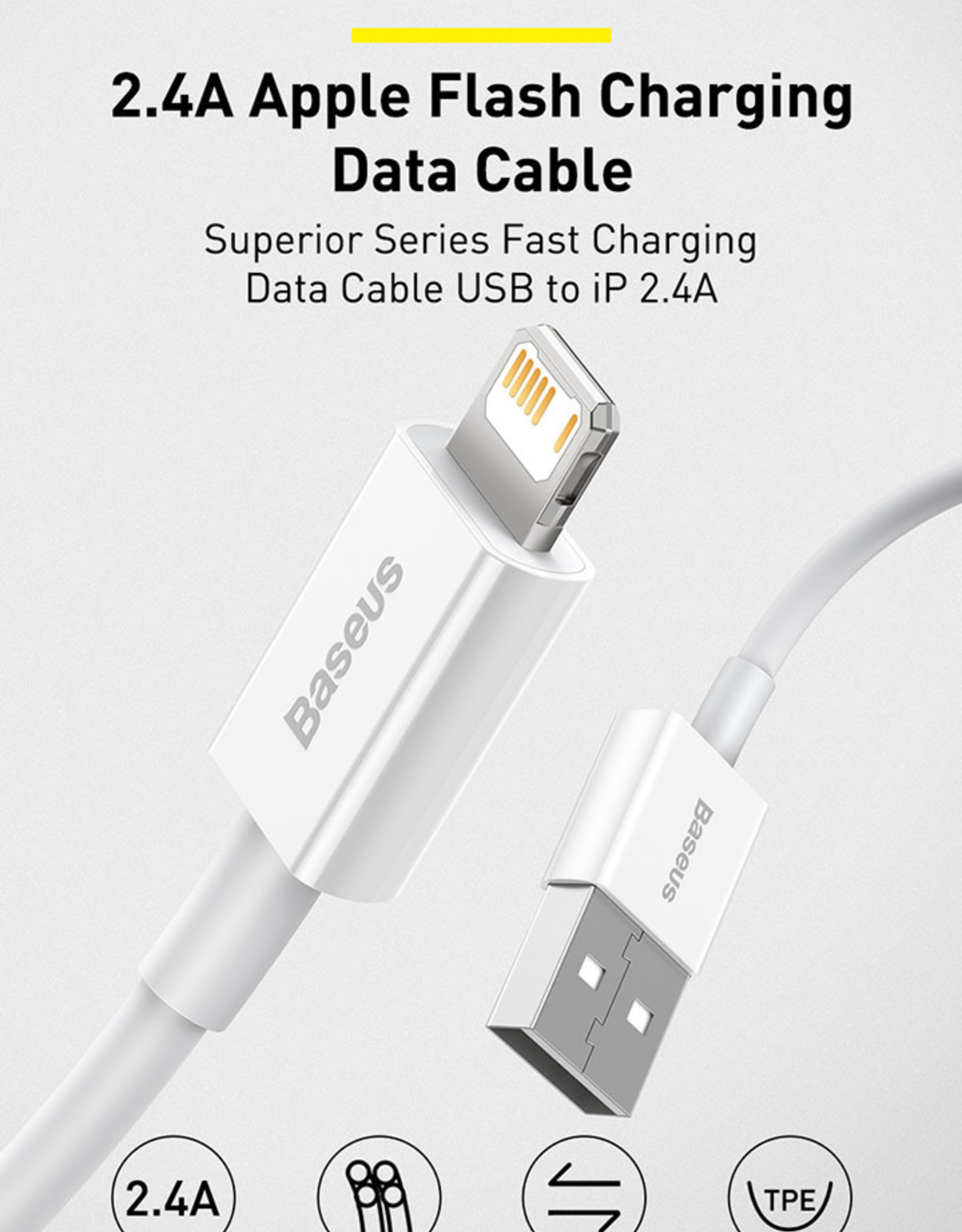 Baseus Baseus Superior Series Fast Charging Data Cable USB to Lightning 2.4A