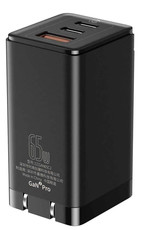 Baseus Baseus GaN2 Pro Quick Charger 2C+U 65W CN Black (Include：Baseus Xiaobai series fast charging Cable Type-C  to Type-C 100W(20V/5A) 1m Black）