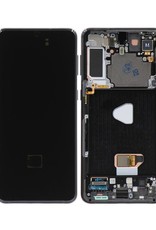Samsung S21 Plus 5G OLED Assembly with Frame (parts) Phantom Black