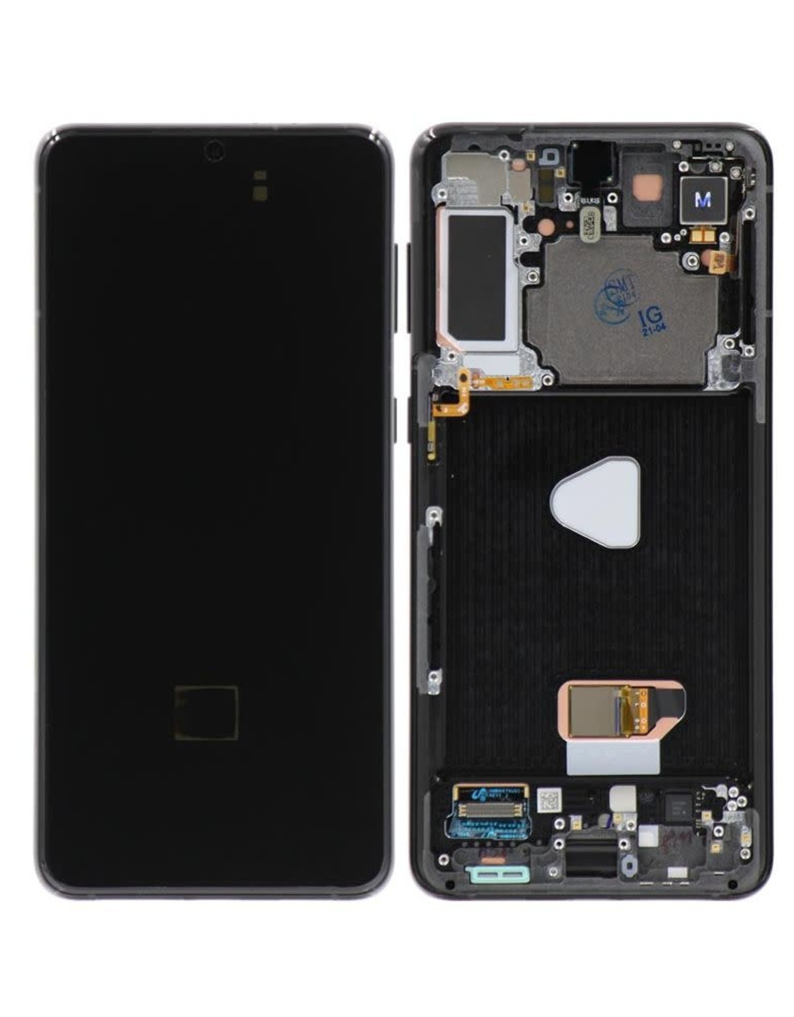 Samsung S21 Plus 5G OLED Assembly with Frame (parts) Phantom Black
