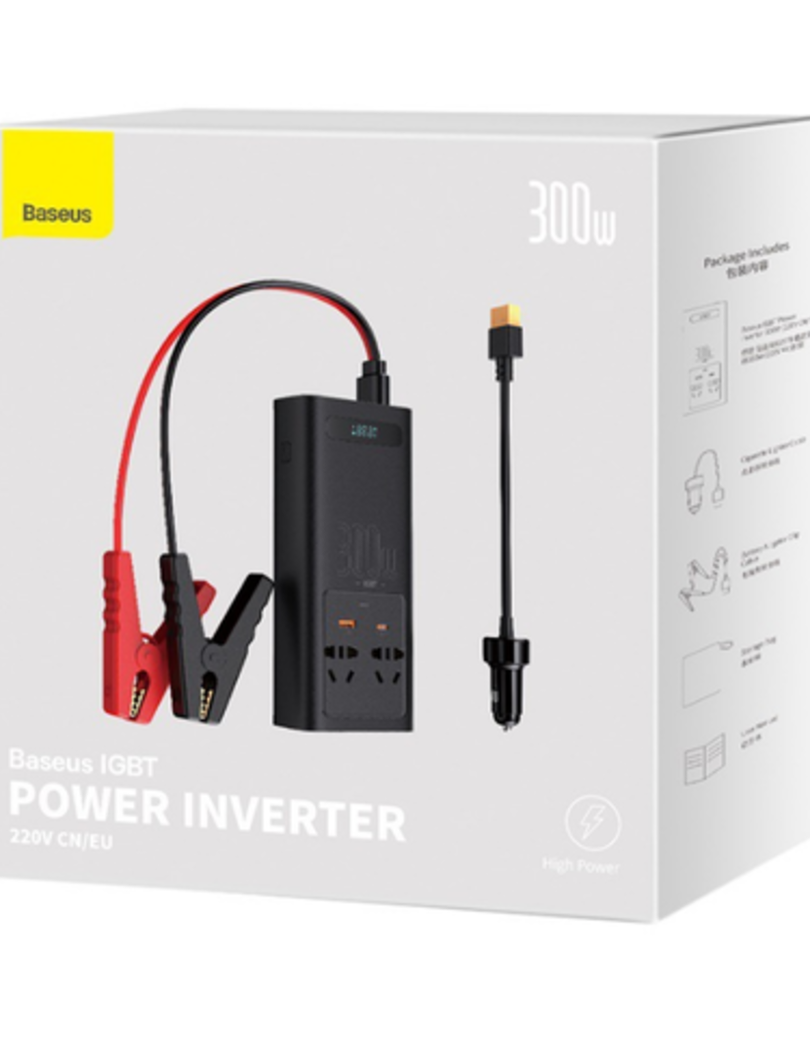 Baseus IGBT Power Inverter 300w (110v US/JP) Black