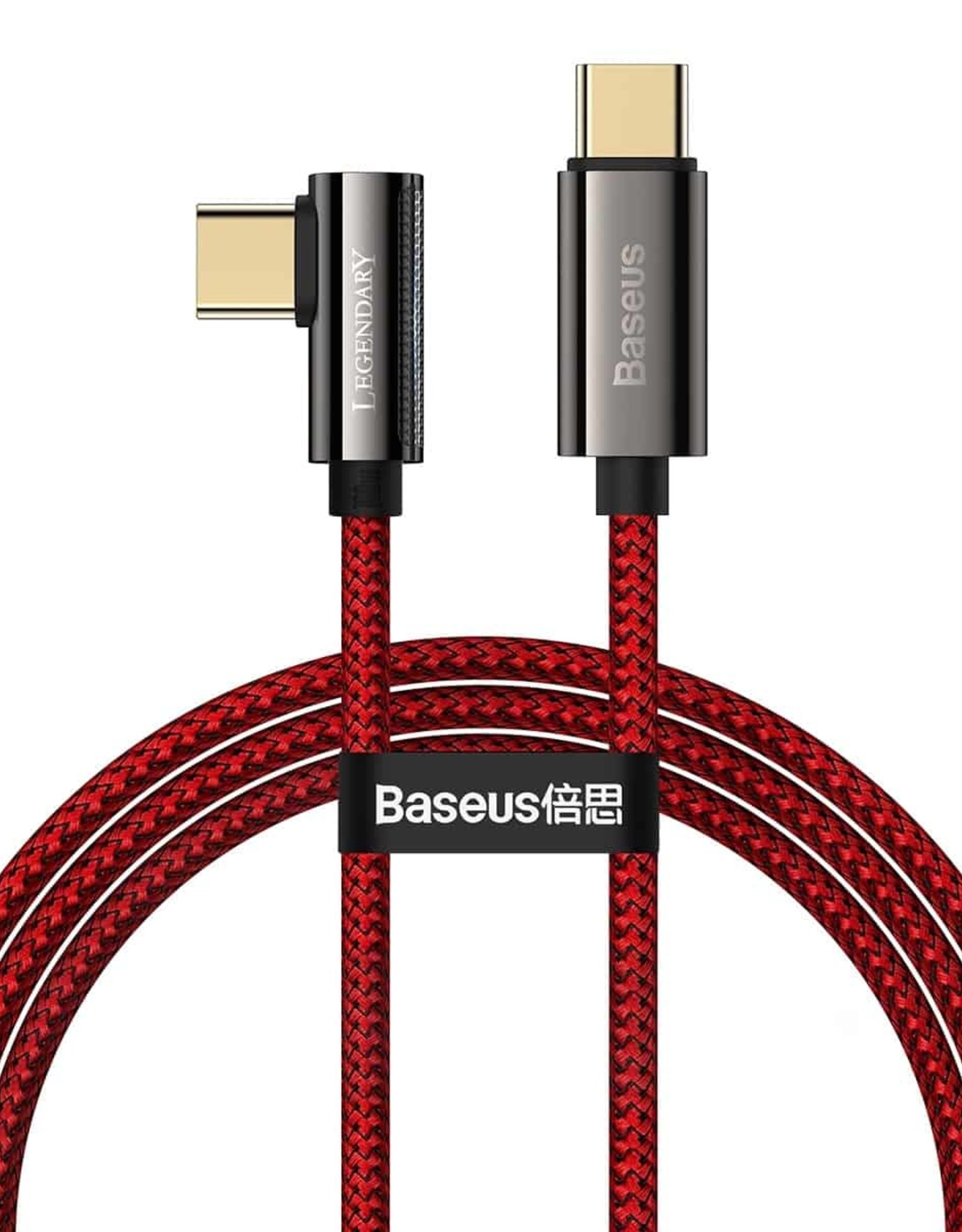 Baseus Legend Series Elbow Fast Charging Data Cable Type-C to Type-C 100W 1m