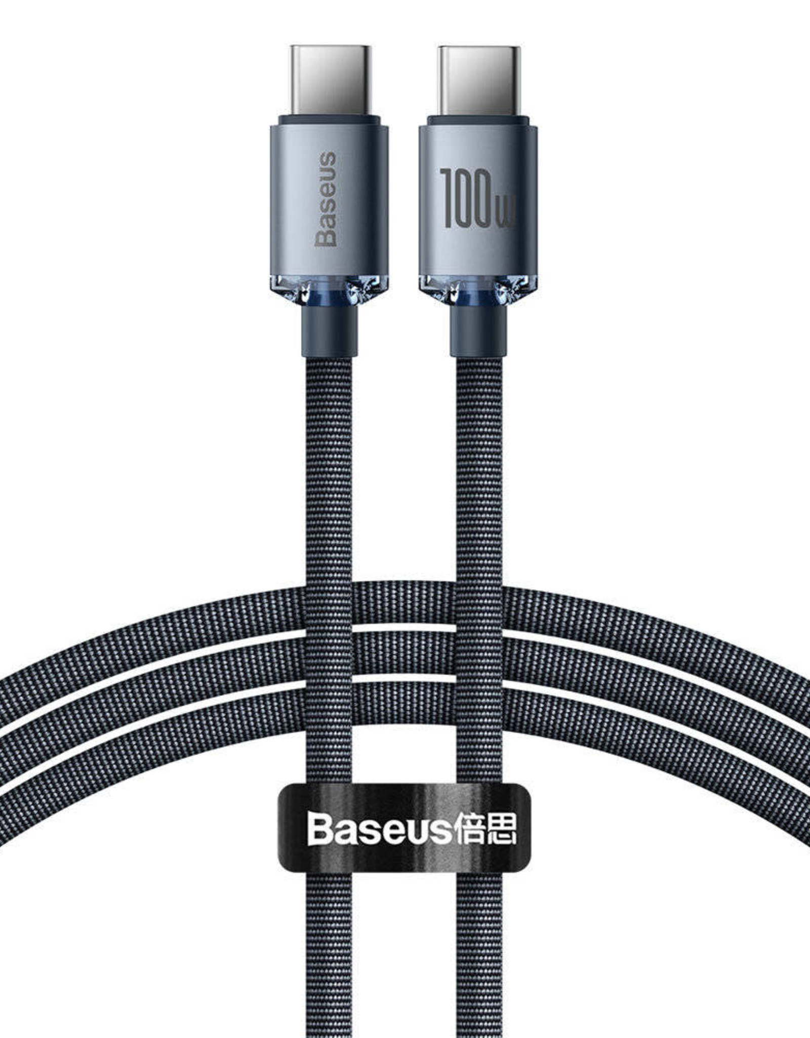 BASEUS CRYSTAL SHINE SERIES FAST CHARGING DATA CABLE TYPE-C TO TYPE-C 100W 2M