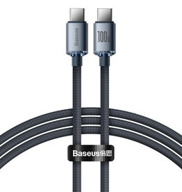 BASEUS CRYSTAL SHINE SERIES FAST CHARGING DATA CABLE TYPE-C TO TYPE-C 100W 2M