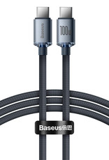 BASEUS CRYSTAL SHINE SERIES FAST CHARGING DATA CABLE TYPE-C TO TYPE-C 100W 2M
