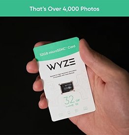 Wyze Expandable Storage 32GB MicroSDHC Card Class 10, Black