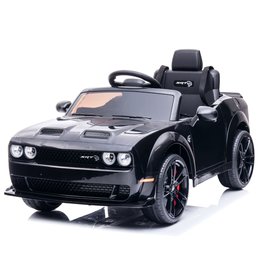 Charger SRT 12v Dual Motor Kids Electric Vehicle, Kids Ride On Car, Parental Remote Control Mode and Self-Driving Mode 3 different speed modes, horn/LED lights/Bluetooth/Mp3 Player, Doors with Saftey Locks