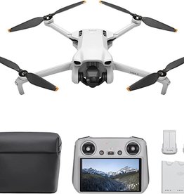 DJI Mini 3 Fly More Combo (DJI RC) - Lightweight and Foldable Mini Camera Drone with 4K HDR Video, 38-min Flight Time, True Vertical Shooting, and Intelligent Features