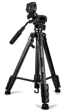 Professional Extendable Aluminum Tripod Stand Portable Photography Tripod Shockproof Rotating Gimbal Stabilizer for SLR/Mobile Phones YUNTENG VCT-80