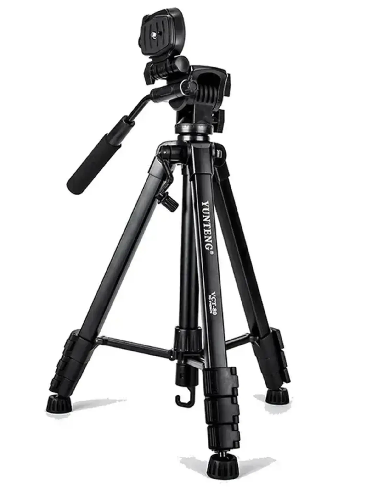 Professional Extendable Aluminum Tripod Stand Portable Photography Tripod Shockproof Rotating Gimbal Stabilizer for SLR/Mobile Phones YUNTENG VCT-80