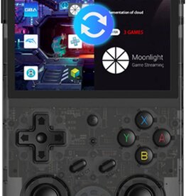 Transparent Black 64GB RG353V Handheld Game Console , Dual OS Android 11 and Linux System Support 5G WiFi 4.2 Bluetooth Moonlight Streaming HDMI Output Built-in 128G SD Card 4452 Games (RG353V-Transparent Black)