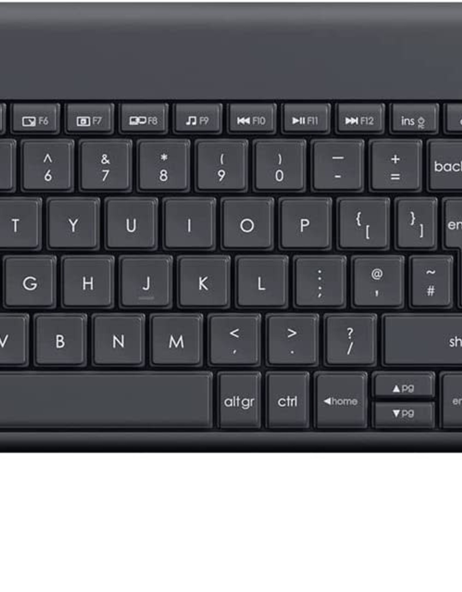 Logitech K400 Plus Wireless Touch With Easy Media Control and Built-in Touchpad, HTPC Keyboard for PC-connected TV, Windows, Android, Chrome OS, Laptop, Tablet