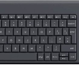 Logitech K400 Plus Wireless Touch With Easy Media Control and Built-in Touchpad, HTPC Keyboard for PC-connected TV, Windows, Android, Chrome OS, Laptop, Tablet