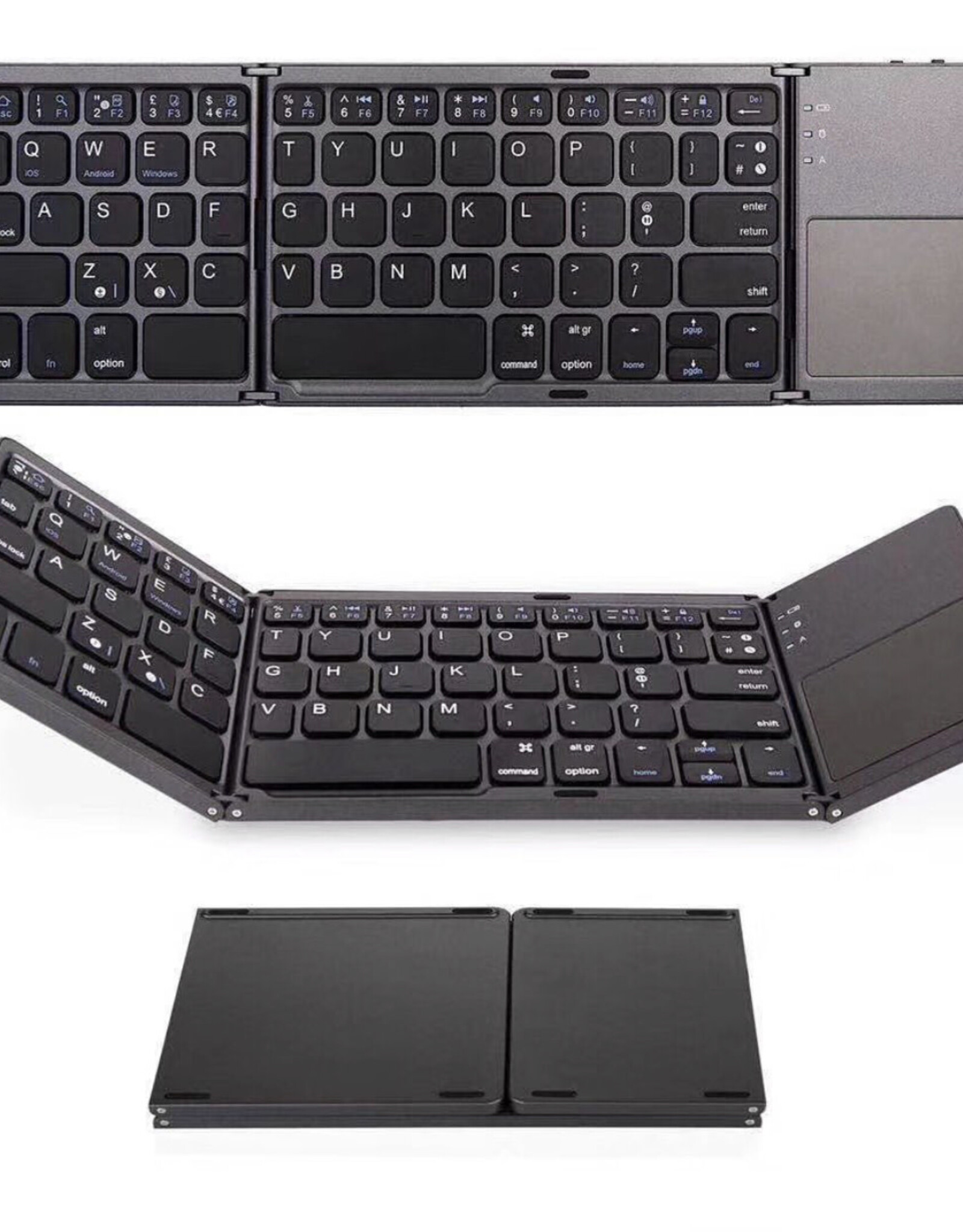 Folding Bluetooth Wireless Keyboard Black